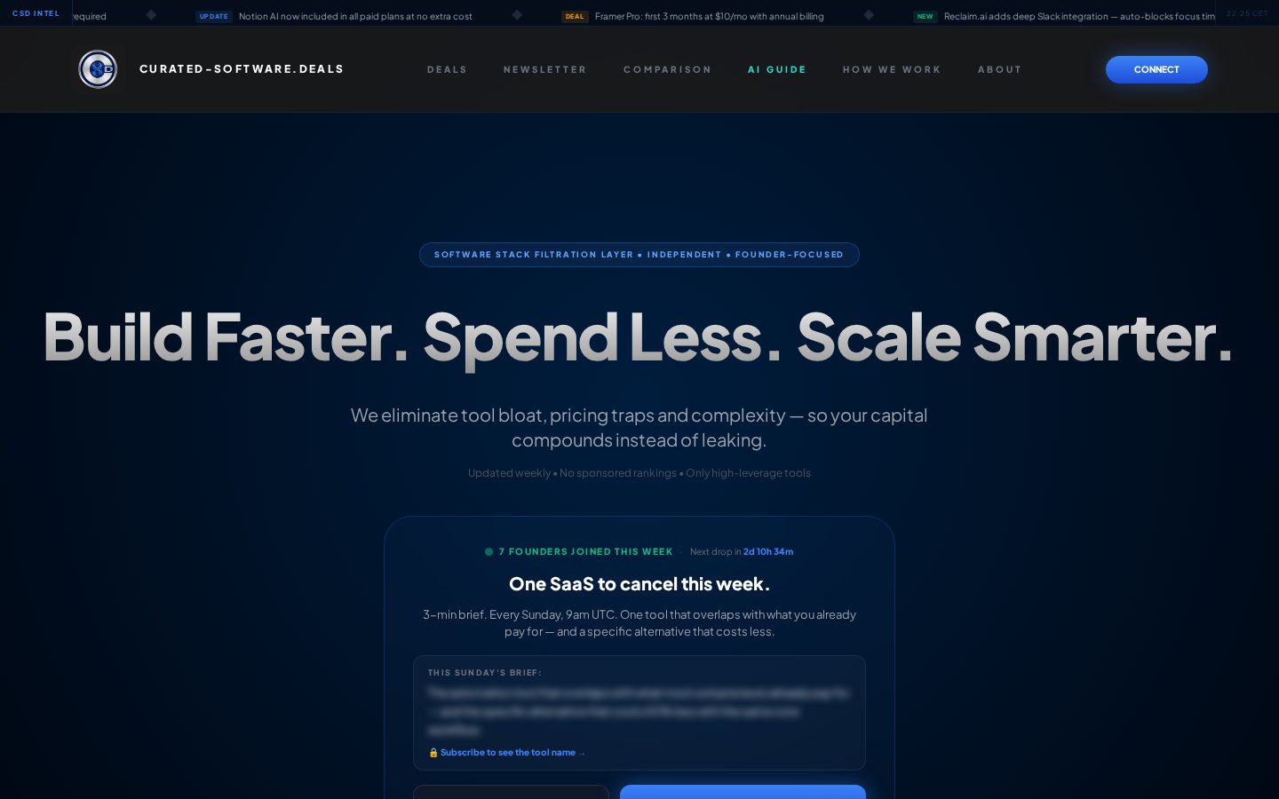 Curated-Software.Deals Homepage