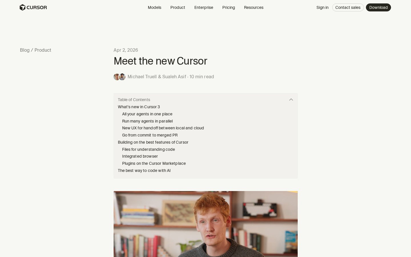 Cursor 3 Homepage