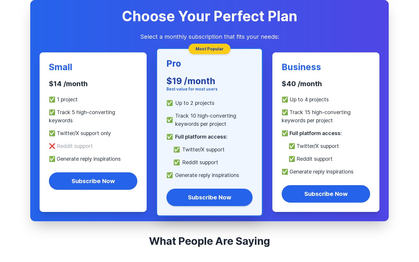 CustomerFinderBot Pricing