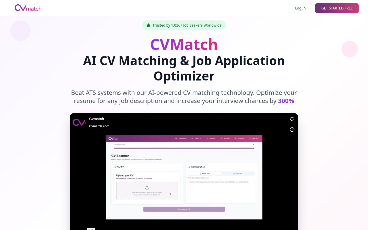 CV Match Pro Homepage
