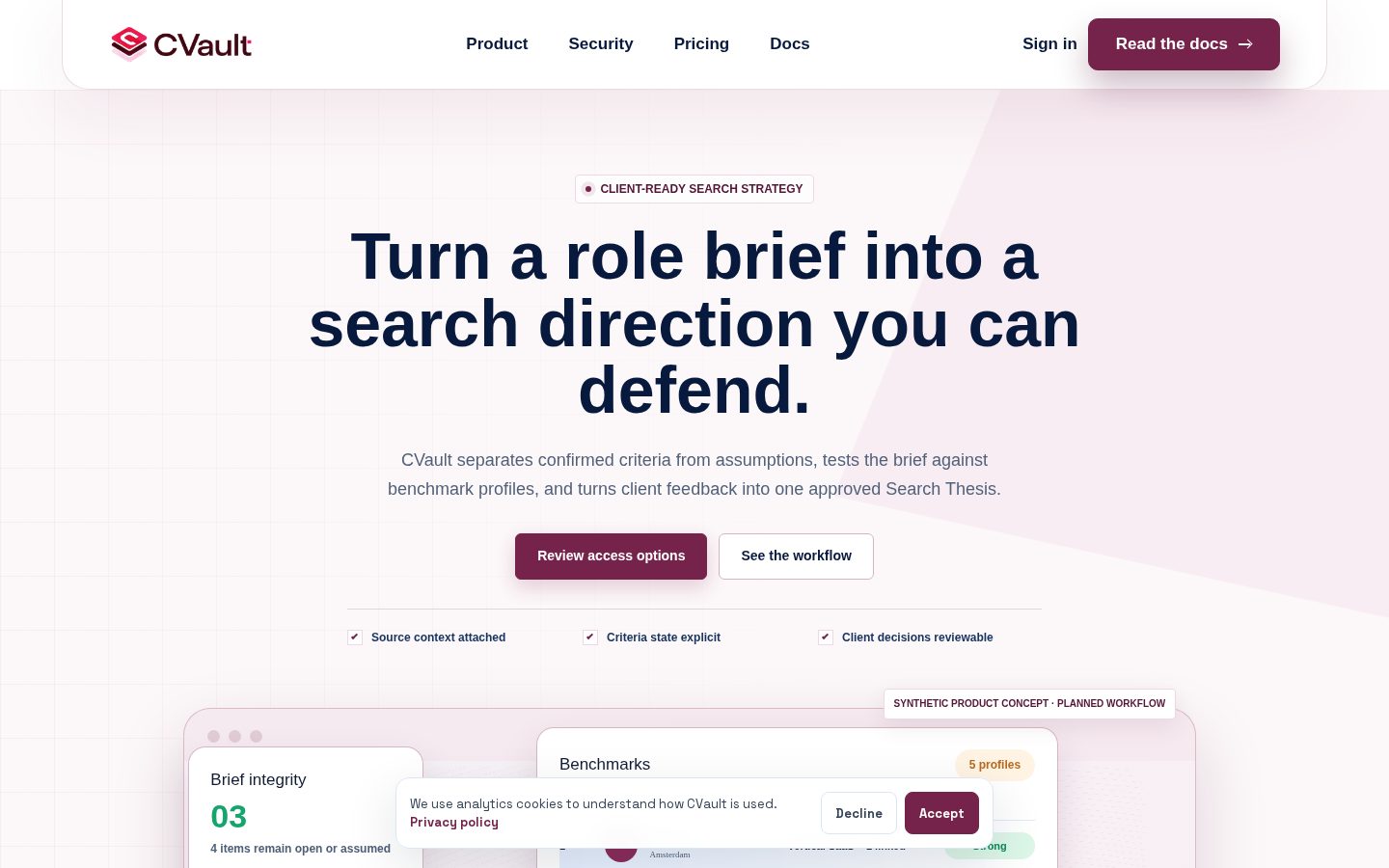 CVault AI Homepage