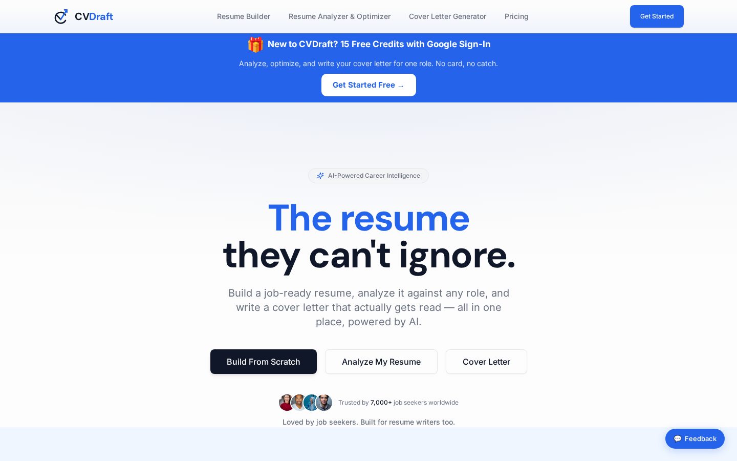 CVDraft Homepage