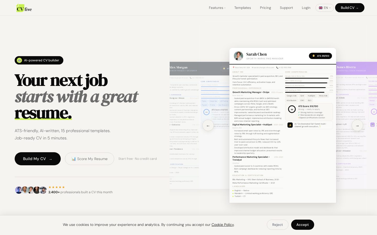 CVfive Homepage