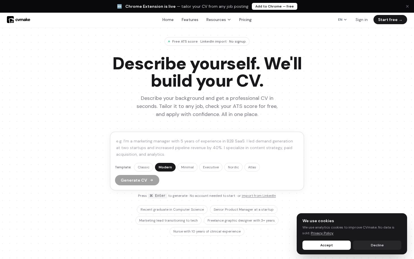 CVmake Homepage