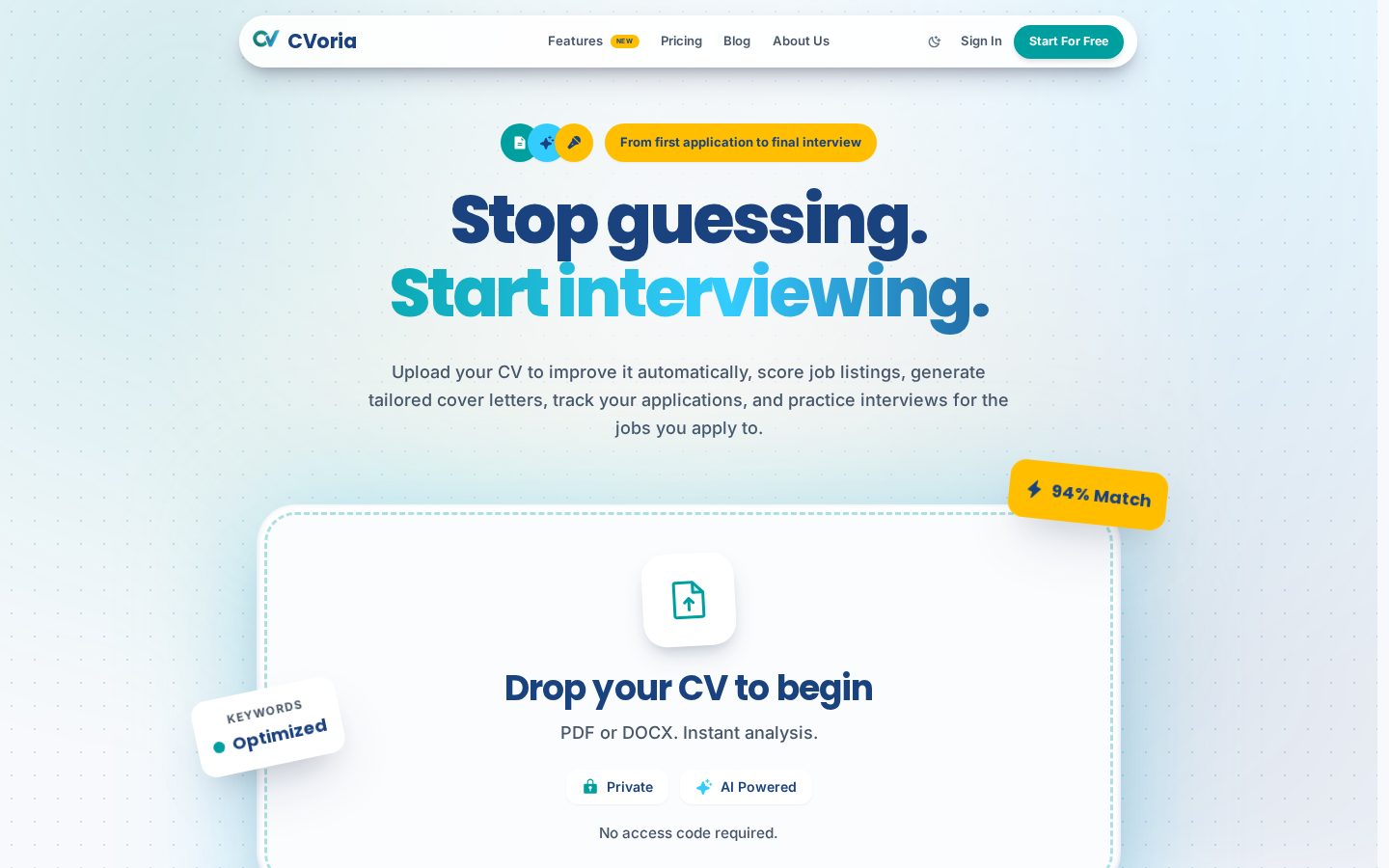 CVoria Homepage