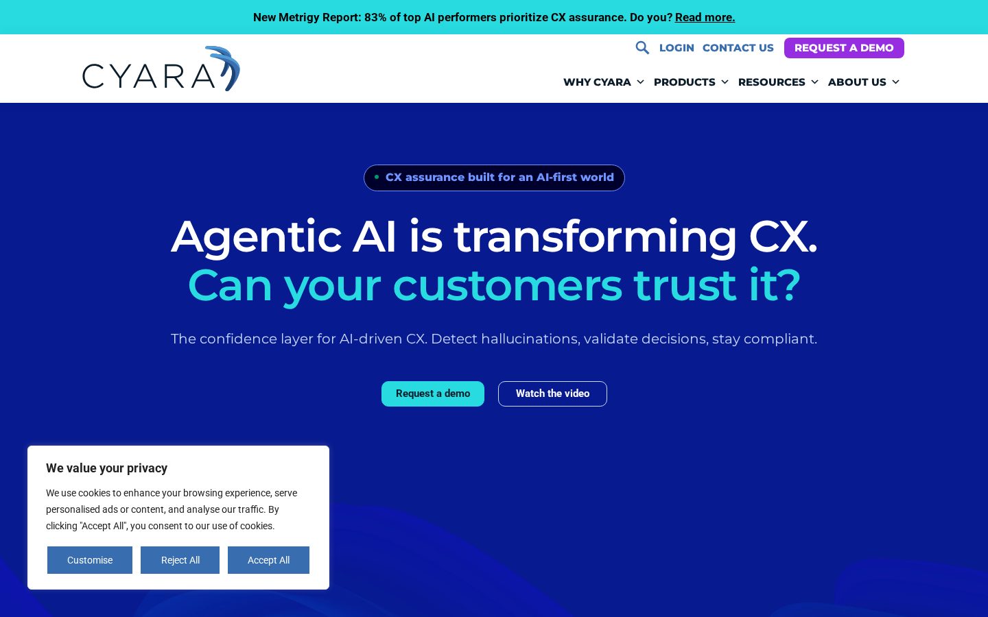 Cyara Homepage