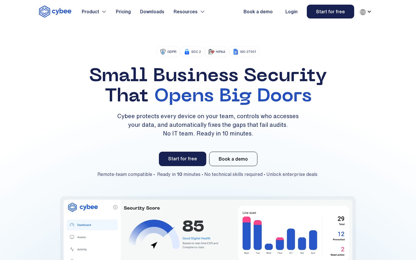 Cybee AI Homepage