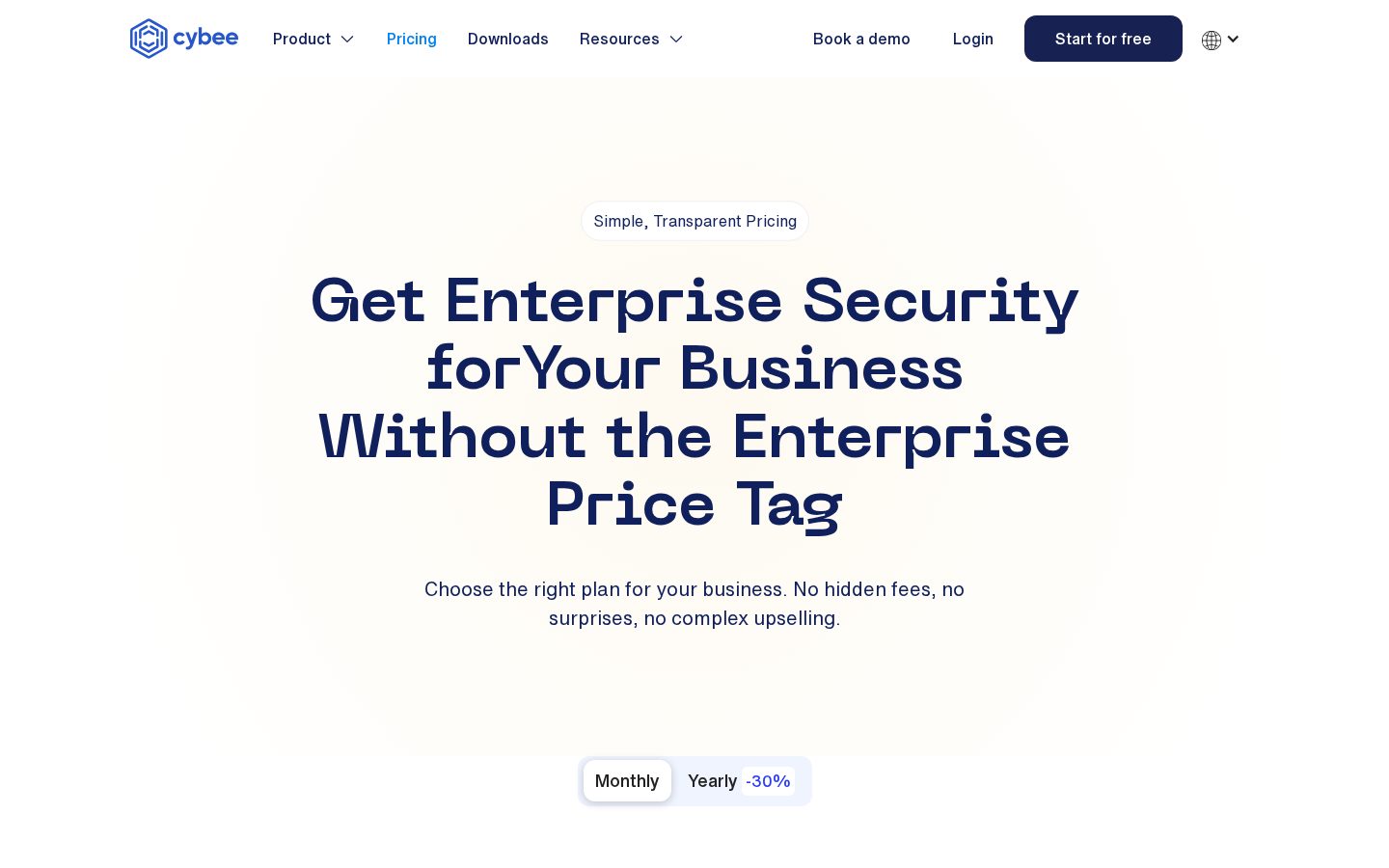 Cybee AI Pricing