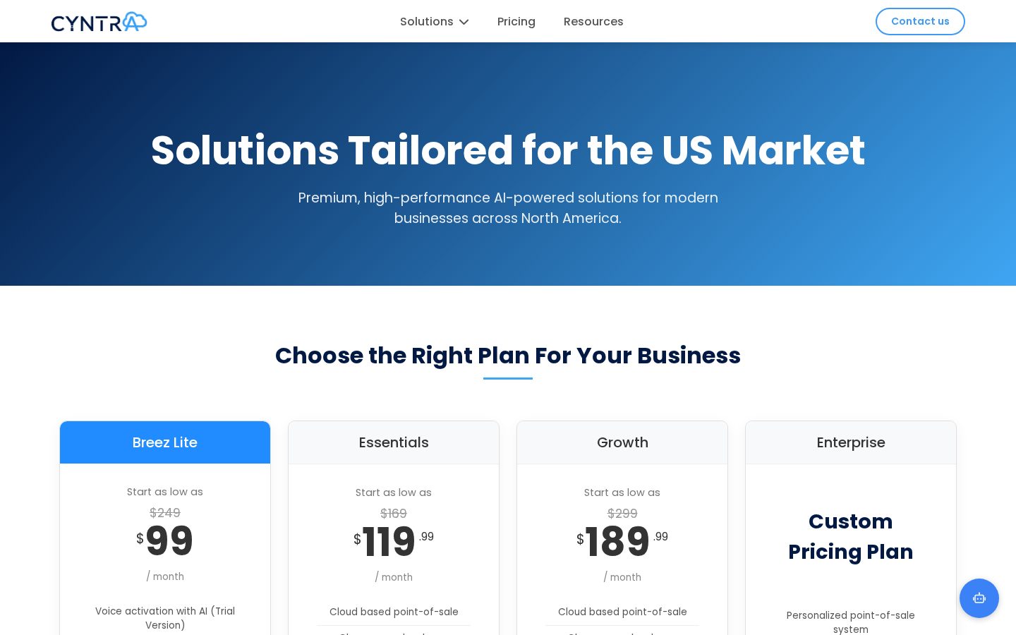 Cyntra Pricing