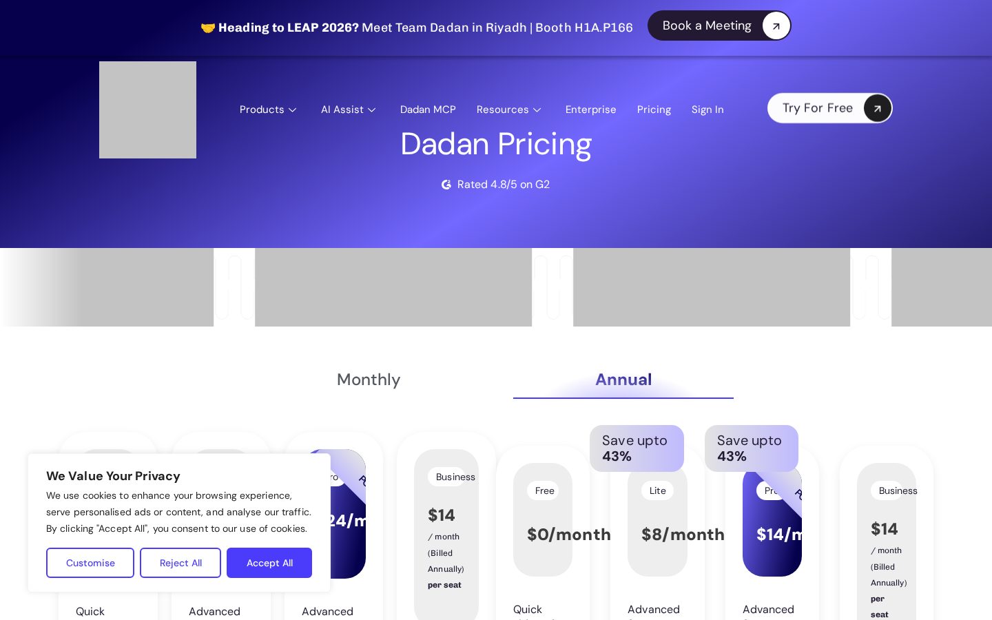Dadan Pricing