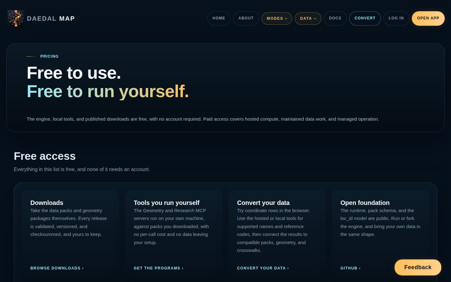 DaedalMap Pricing