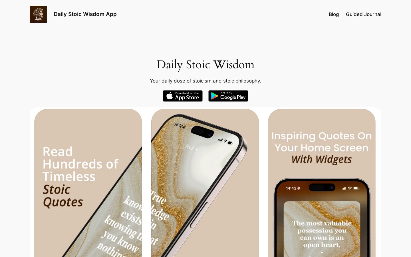 Daily Stoic Homepage