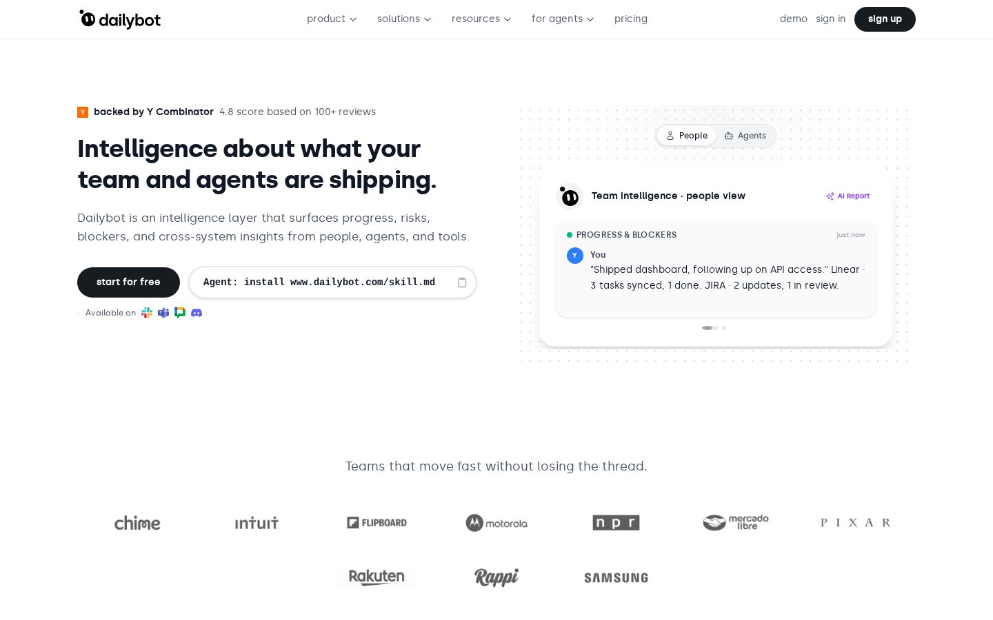 Dailybot Homepage