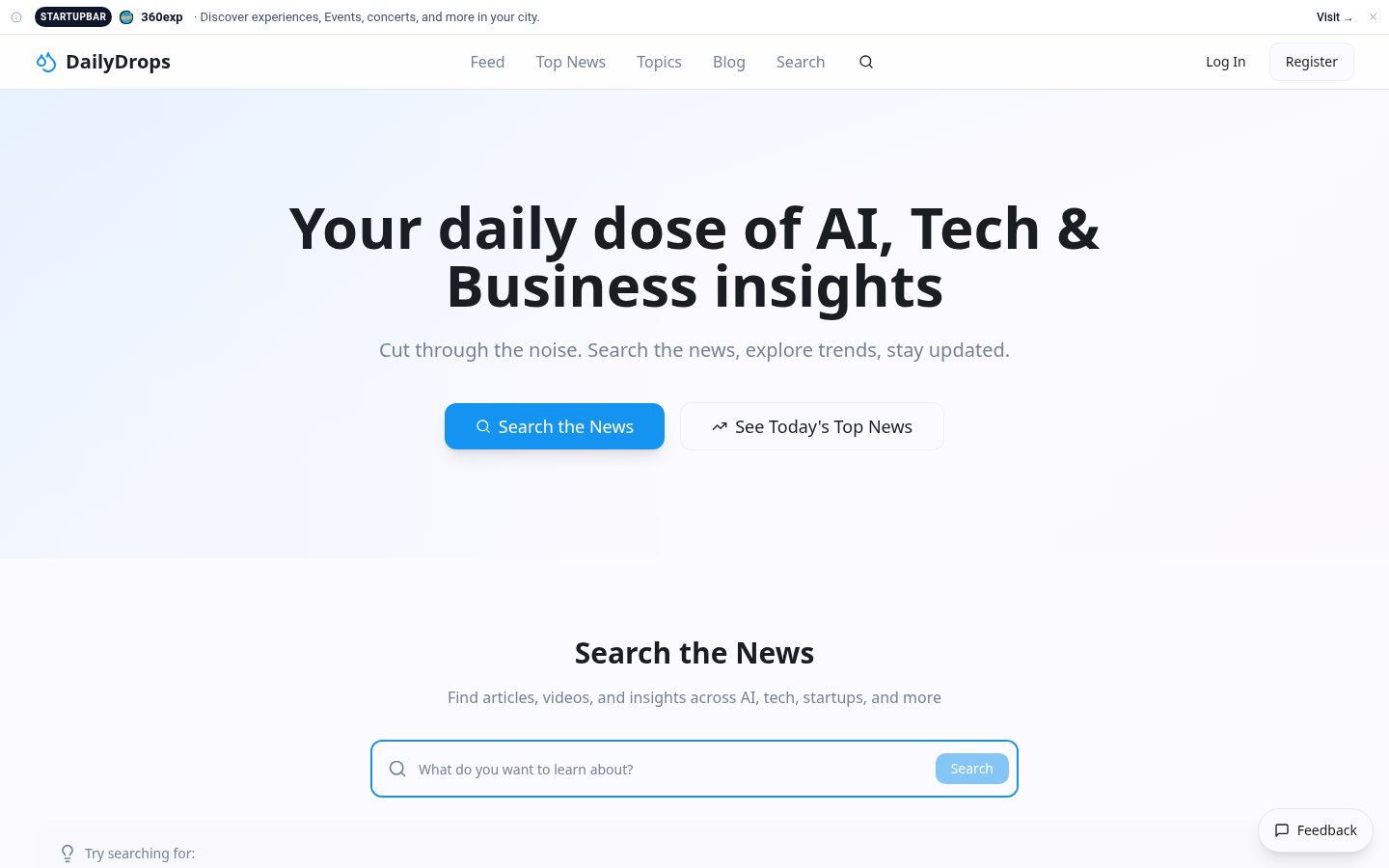 DailyDrops Homepage
