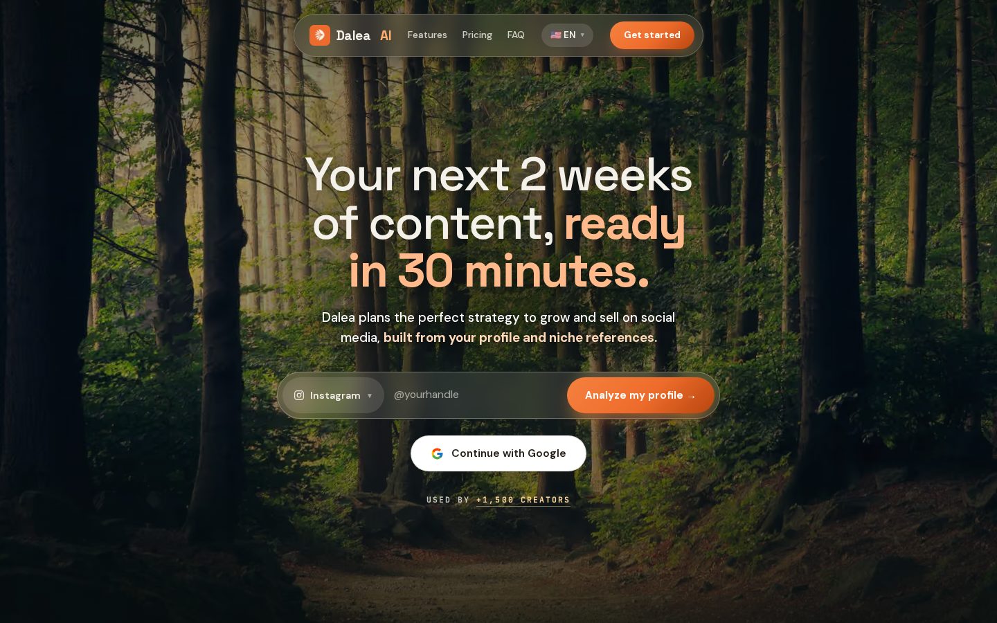 Dalea AI Homepage