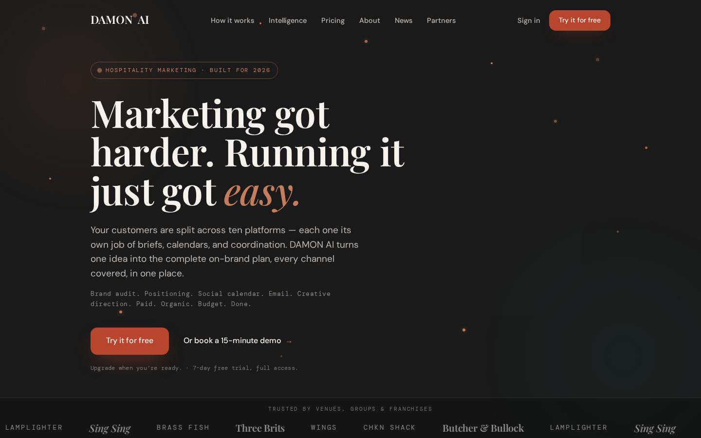 DAMON.AI Homepage