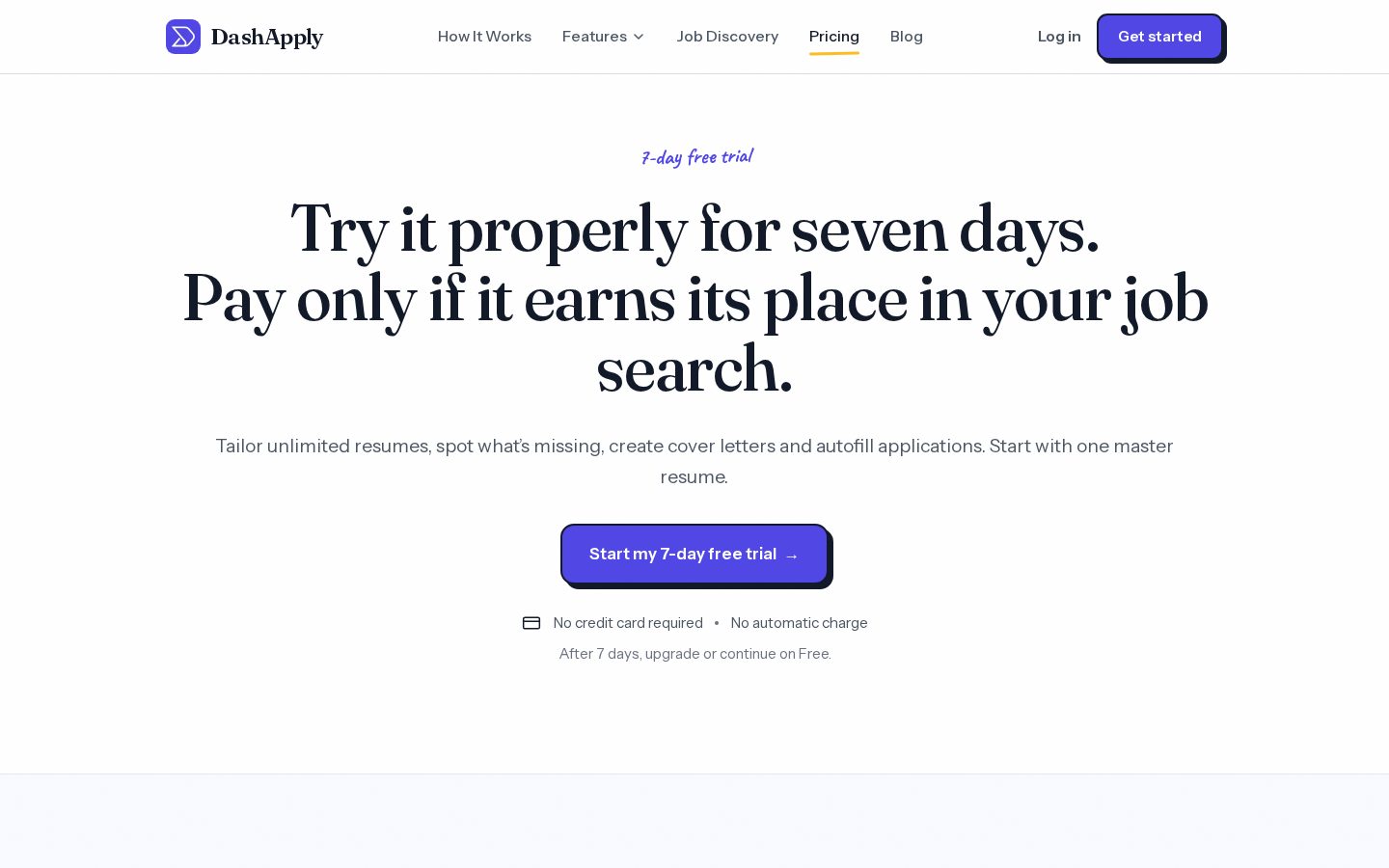 DashApply Pricing