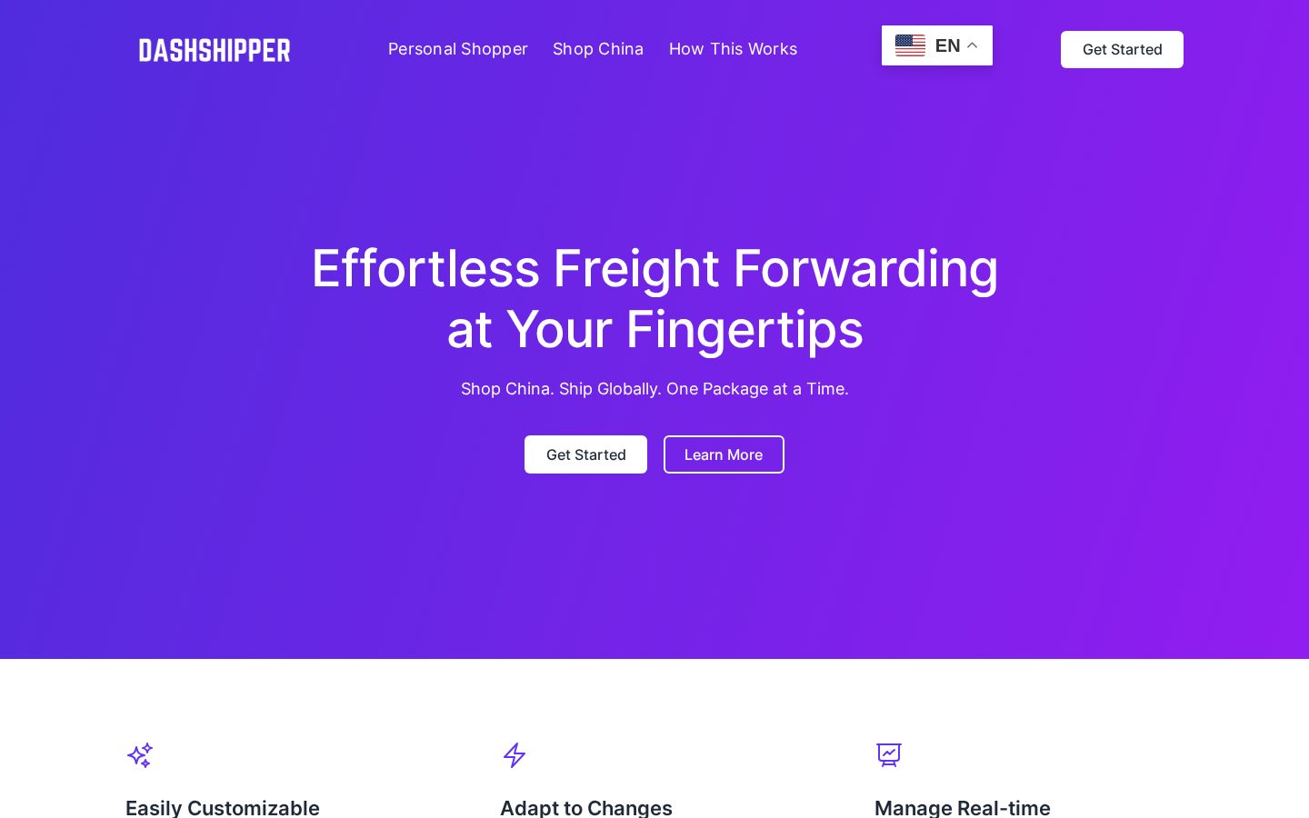 dashshipper Homepage