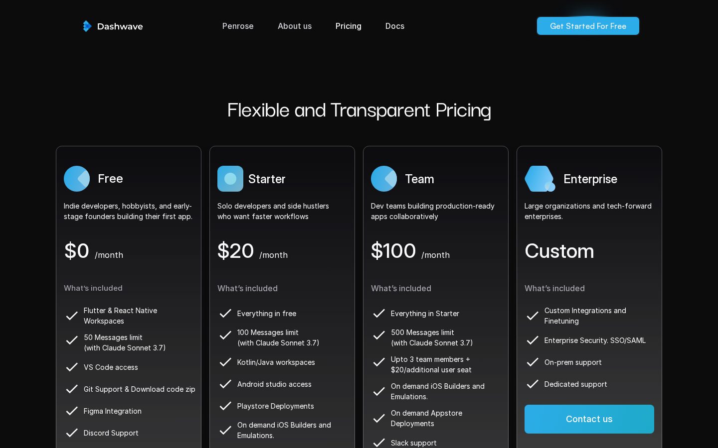 Dashwave Pricing