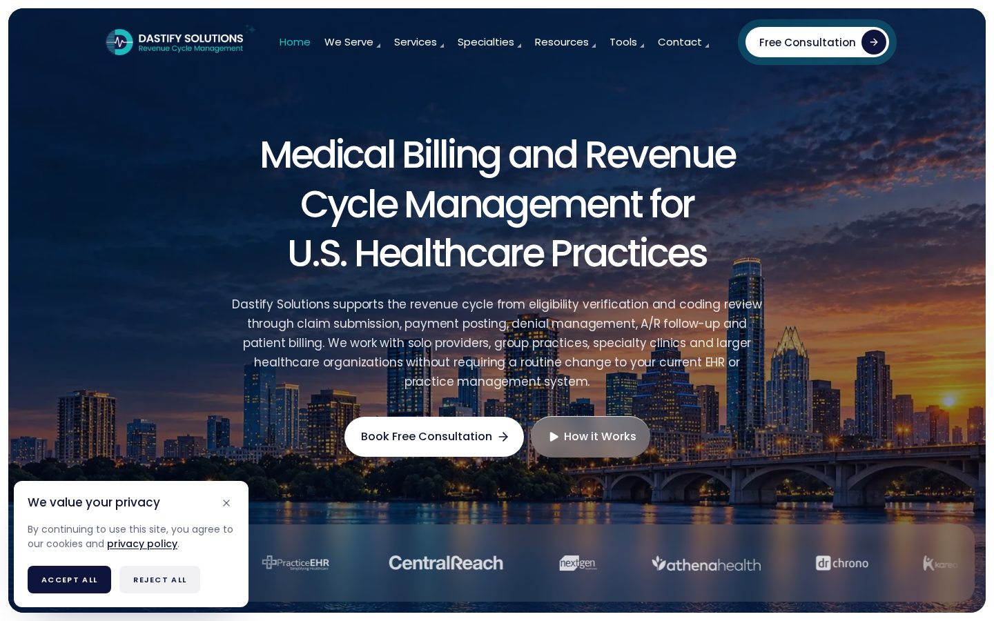 Dastify Solutions Homepage