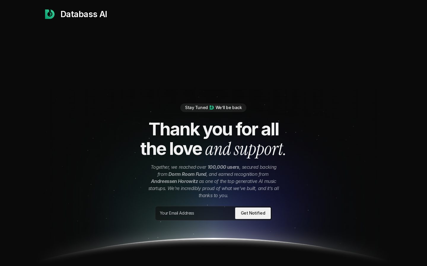 Databass AI Homepage