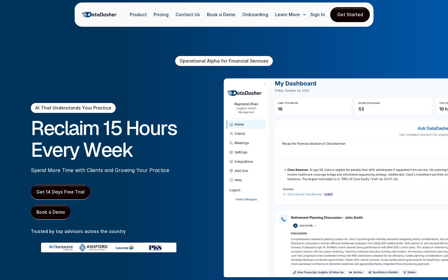 DataDasher Homepage