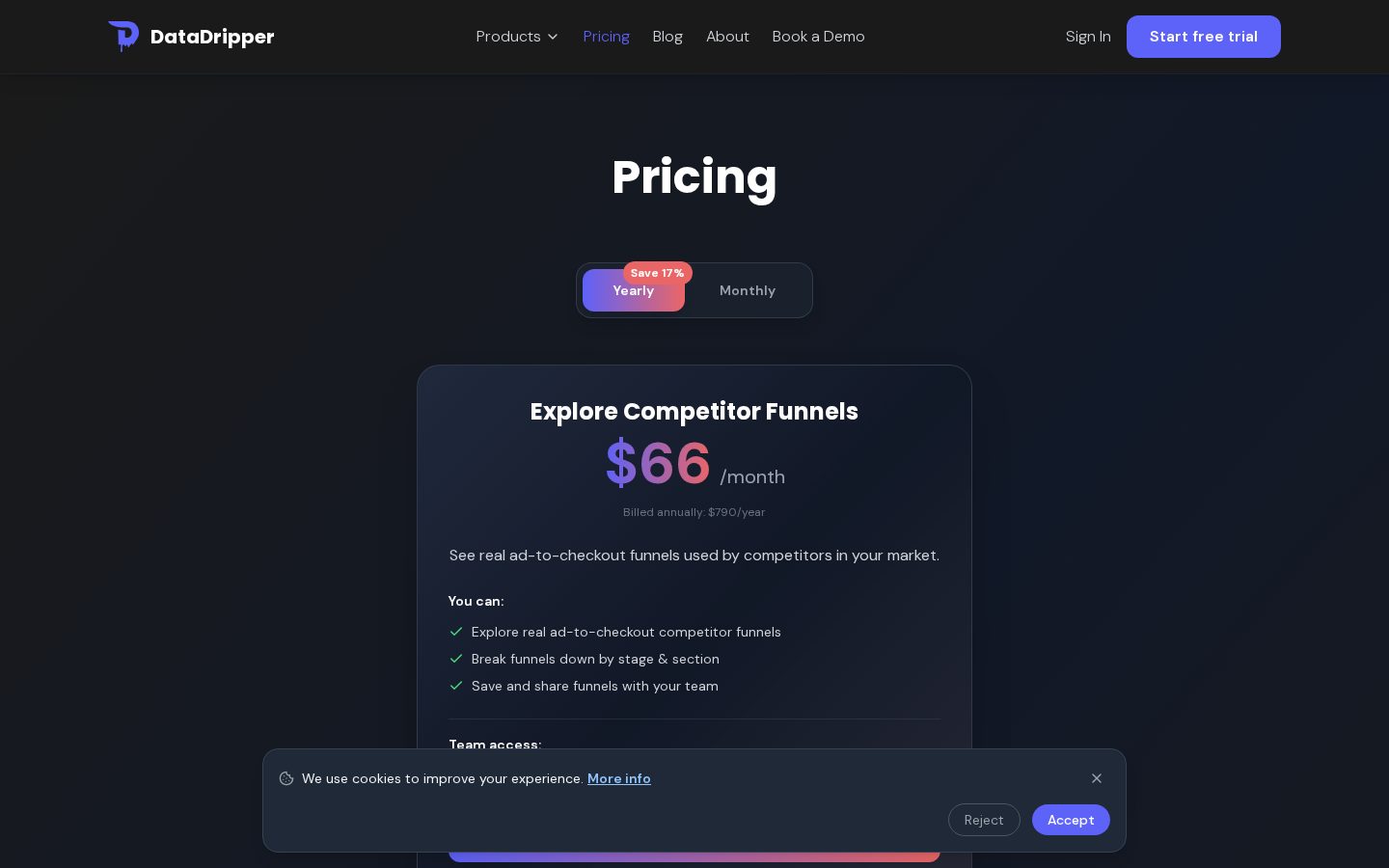 DataDripper Pricing