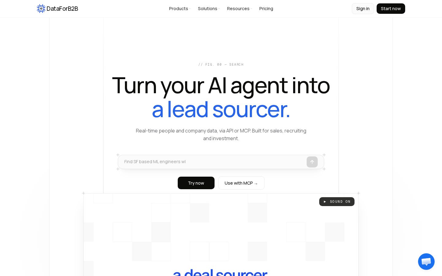 DataForB2B Homepage