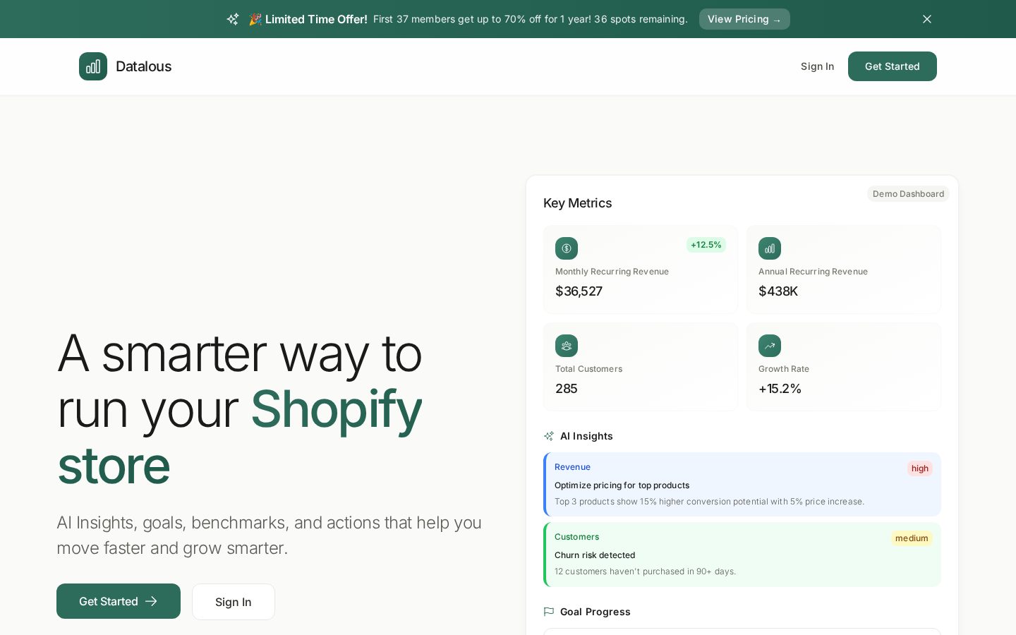 Datalous Homepage