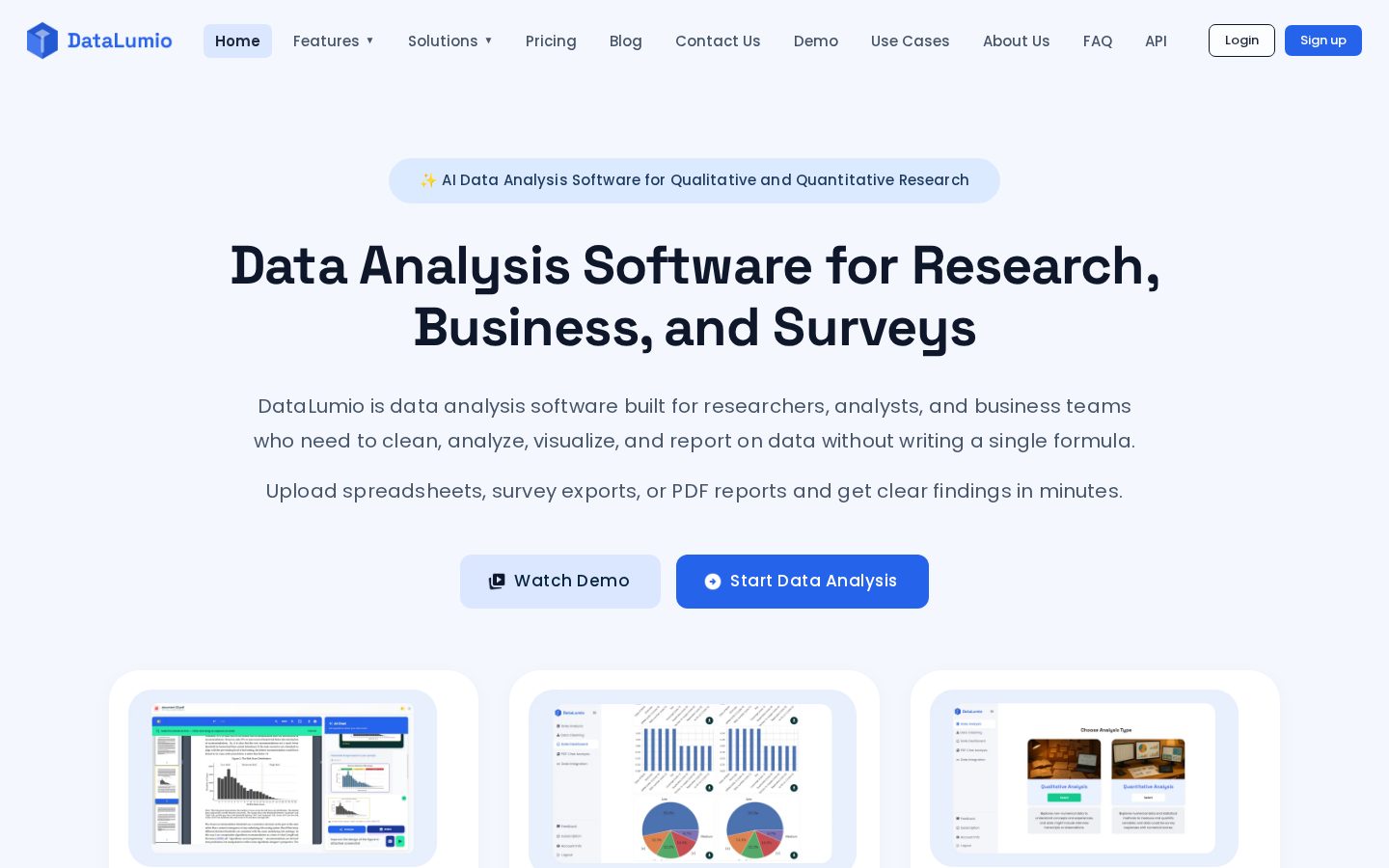 DataLumio Homepage