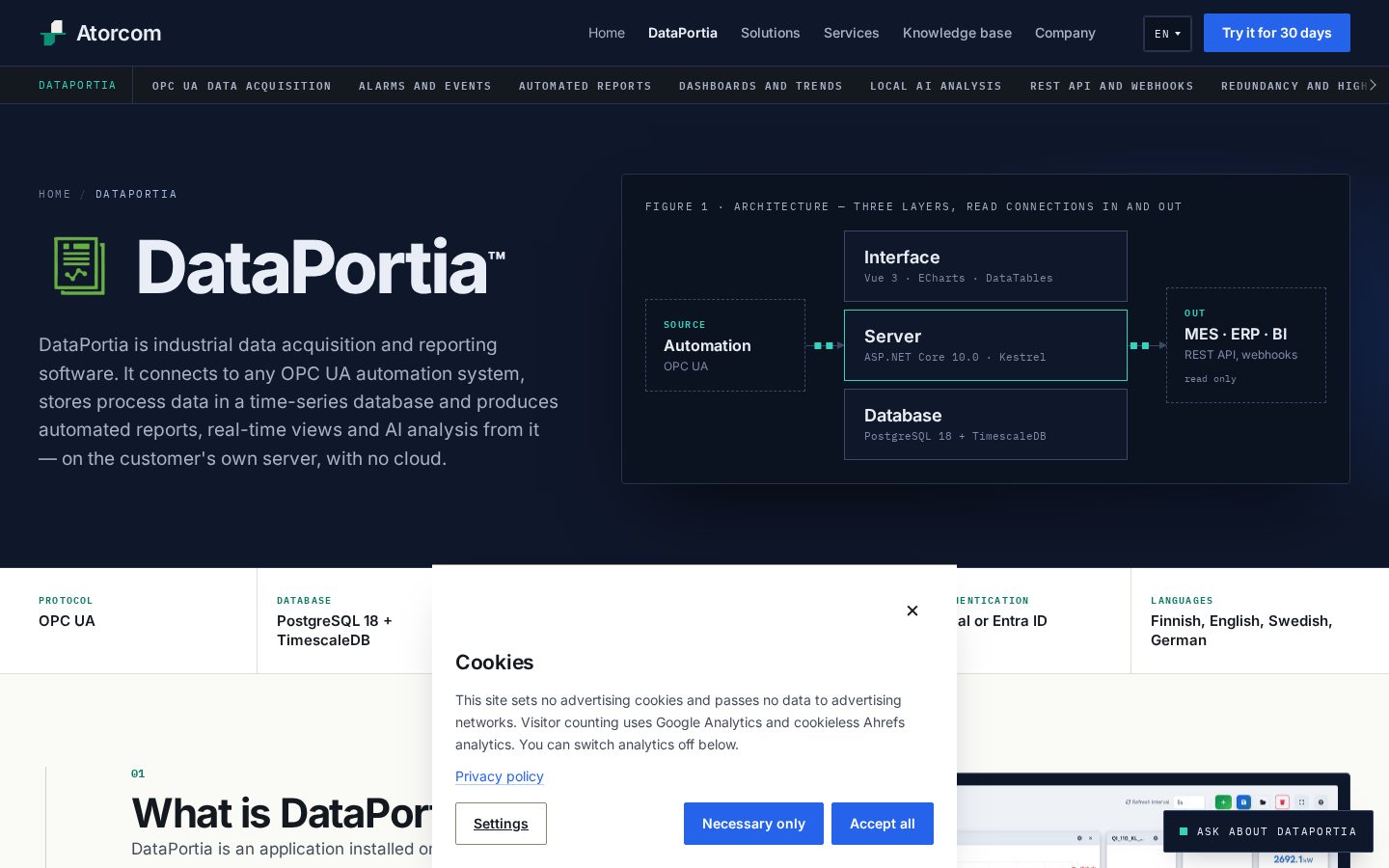 DataPortia Homepage