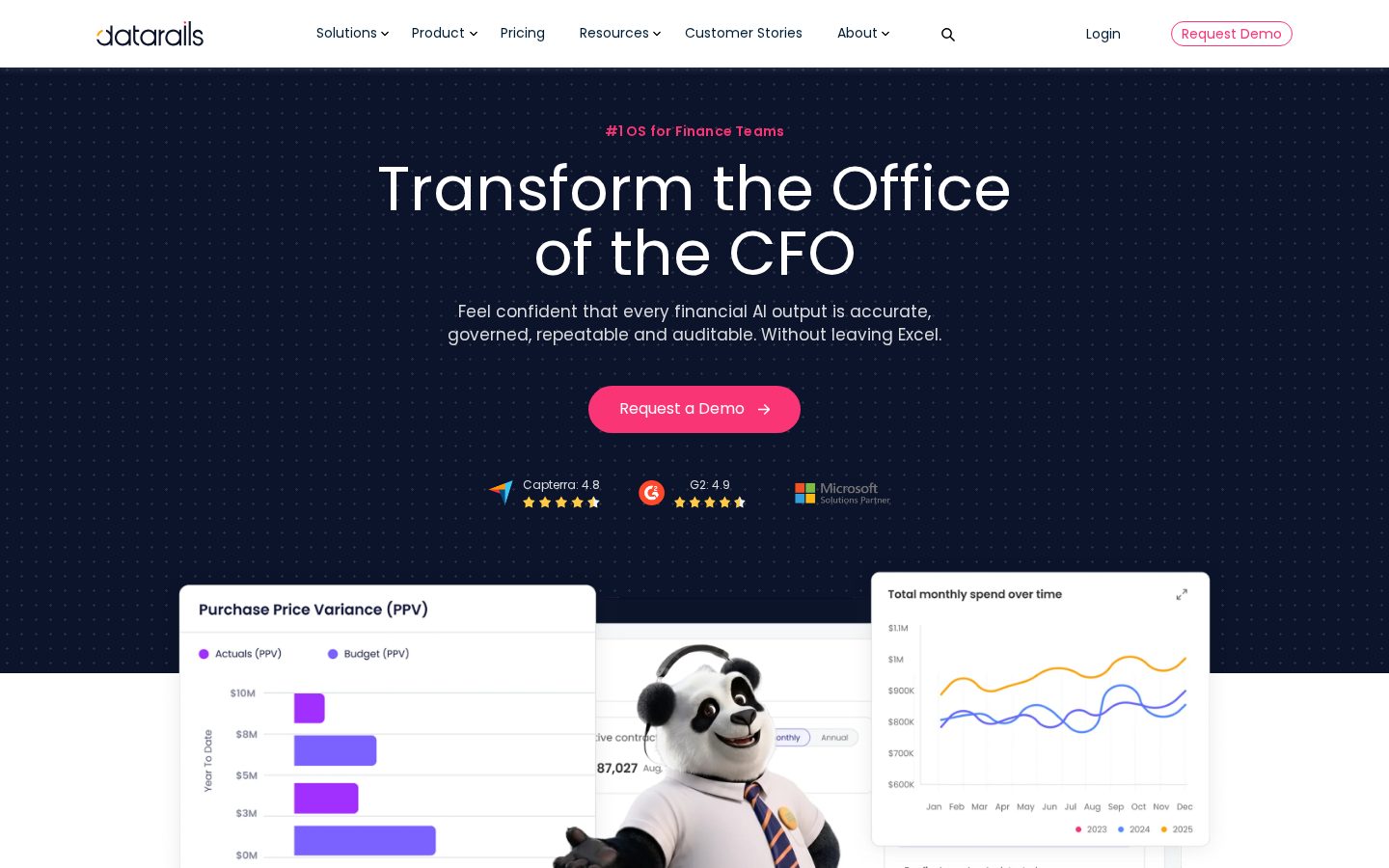 Datarails Homepage