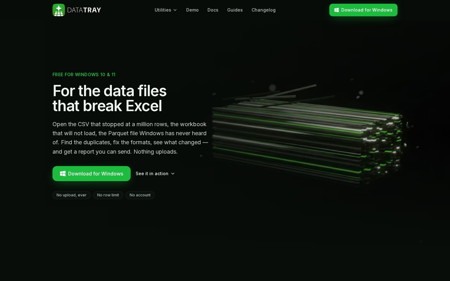 DataTray Homepage