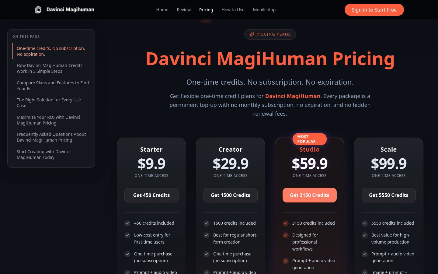Davinci MagiHuman AI Video Generator Pricing