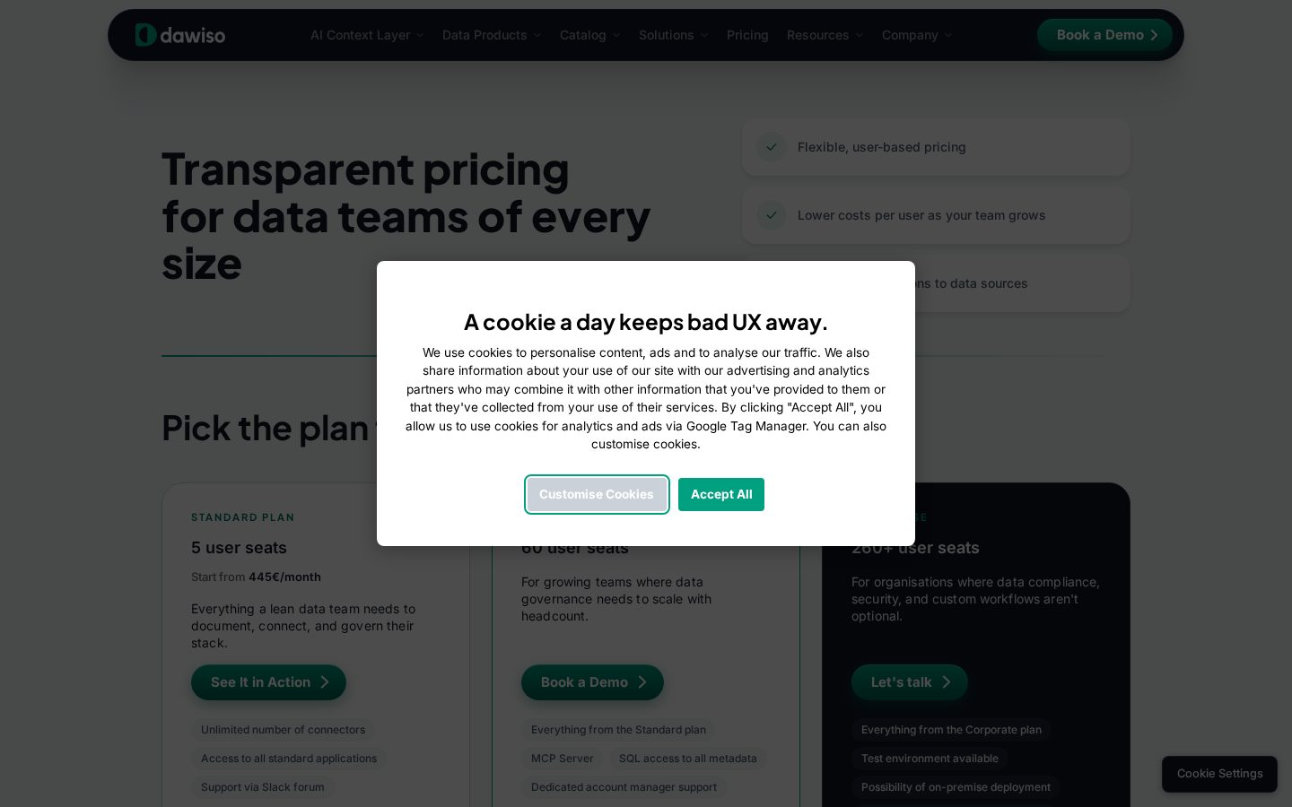 Dawiso AI Context Layer Pricing