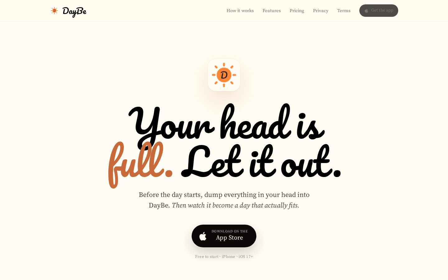 DayBe Homepage