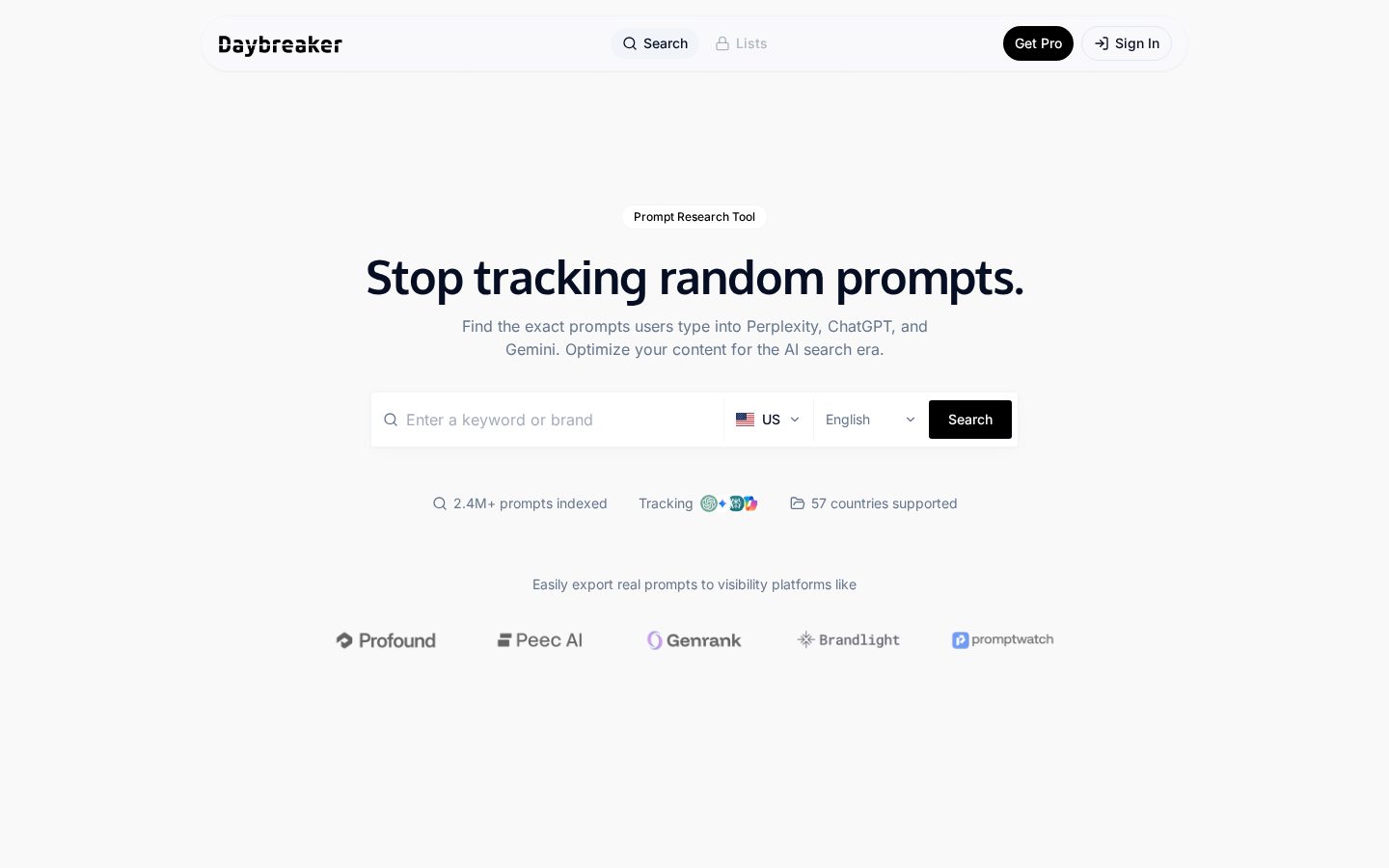 Daybreaker.ai Homepage