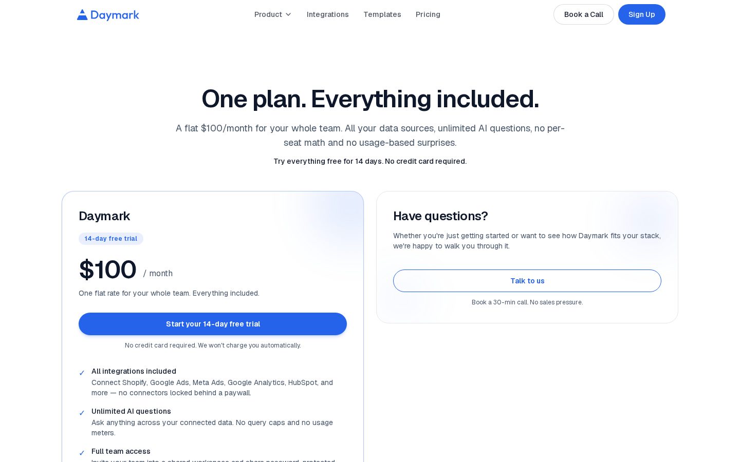 Daymark Pricing