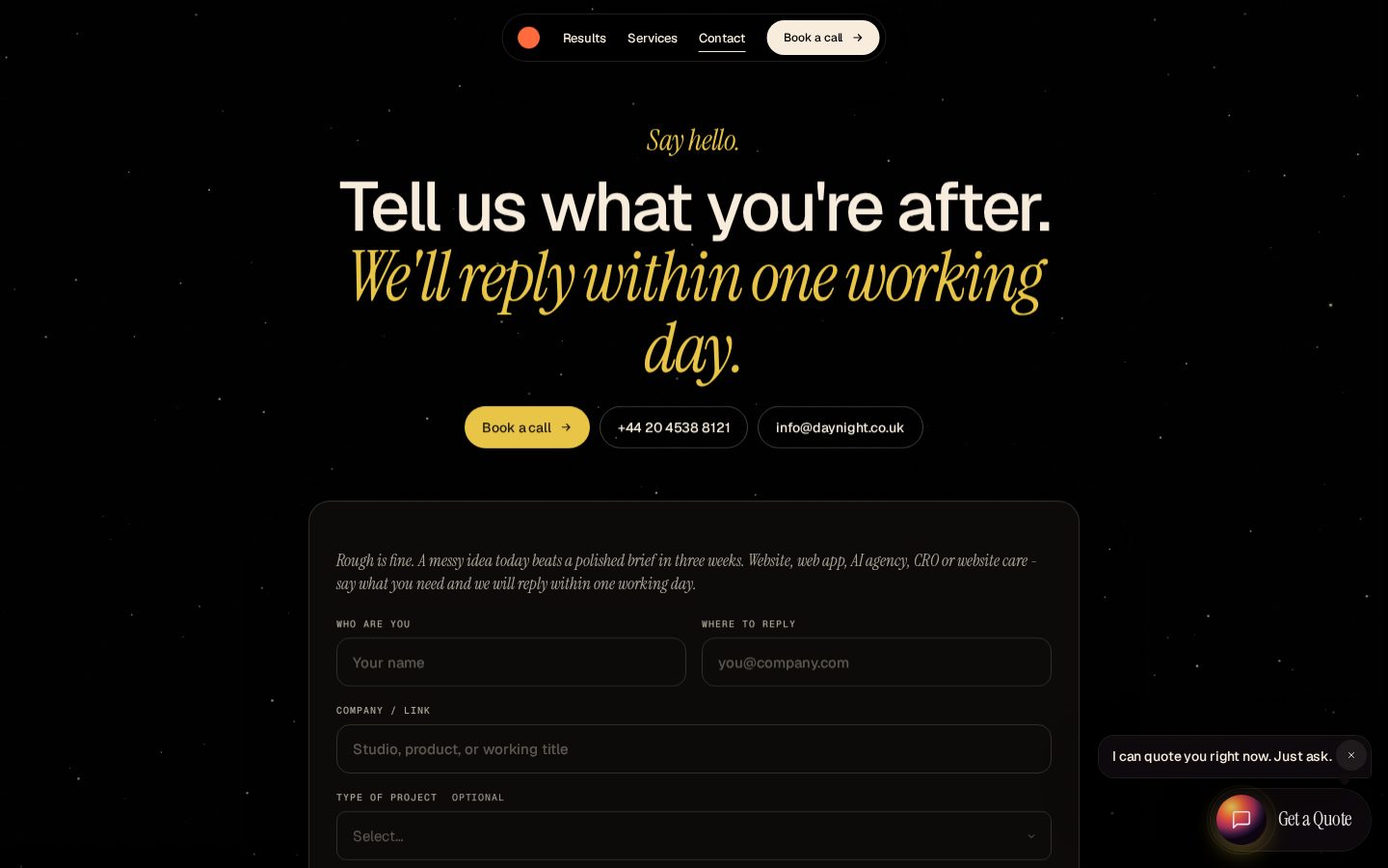 DayNight Studio Pricing