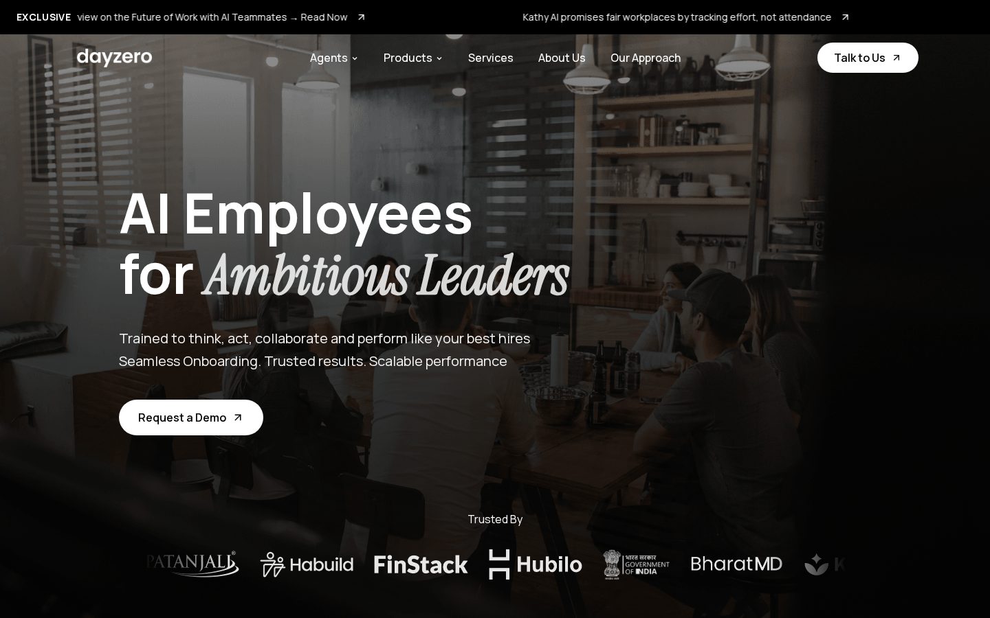 Dayzero Homepage