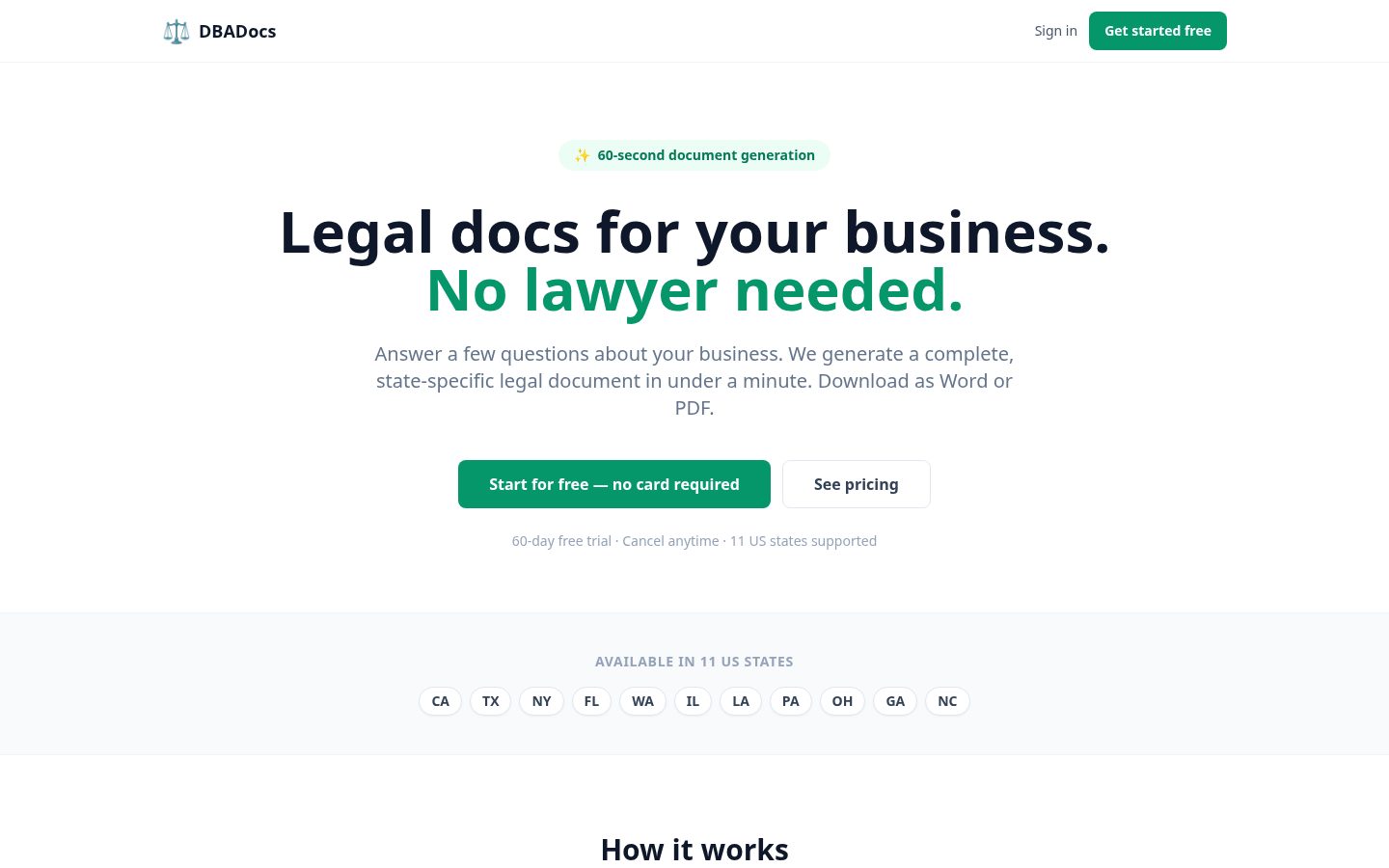 DBAdocs Homepage