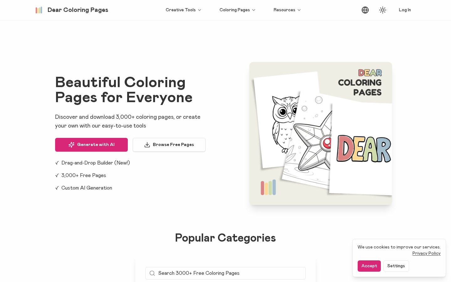 Dear Coloring Pages Homepage
