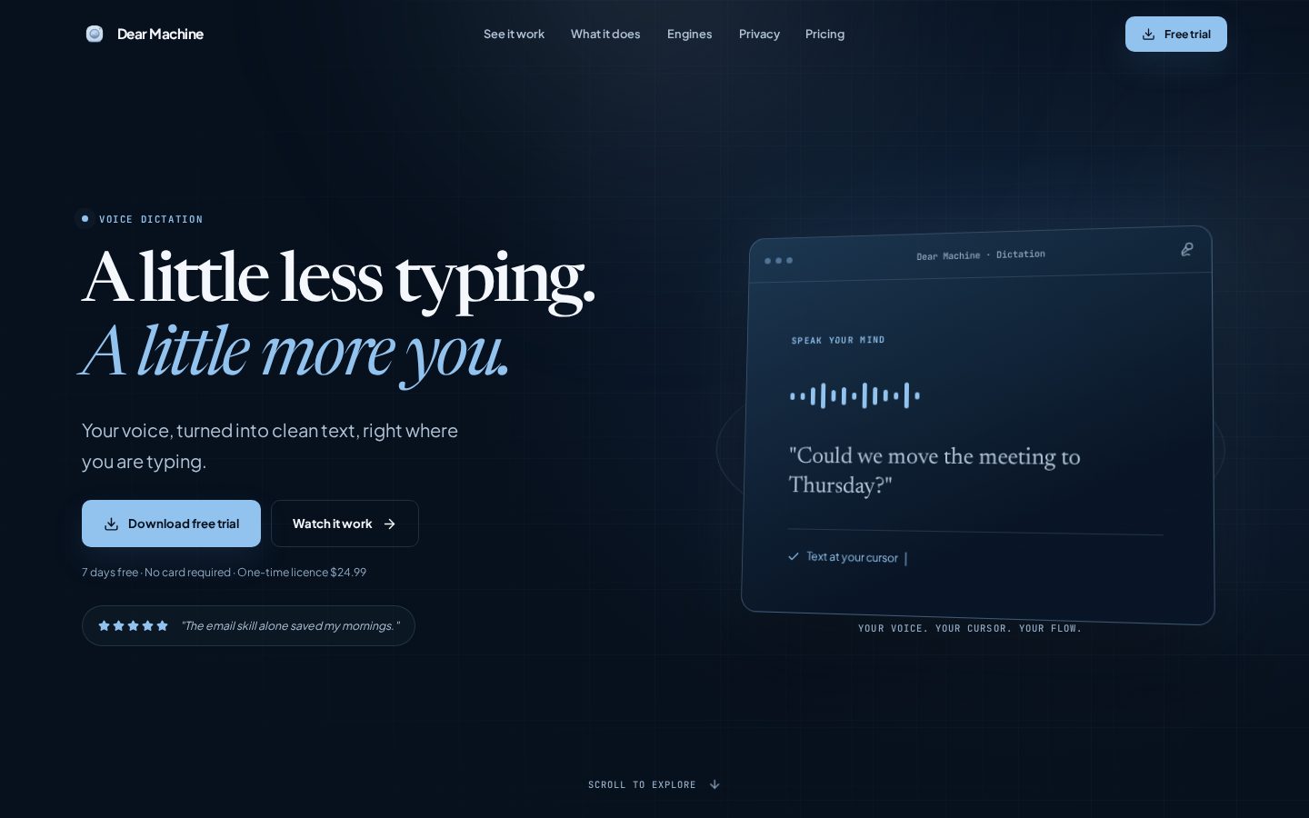 Dear Machine Homepage