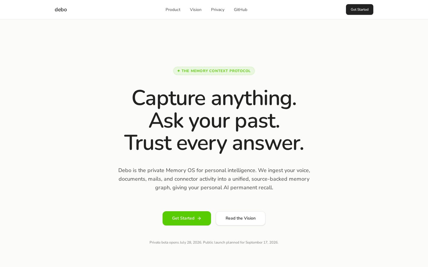 Debo Homepage