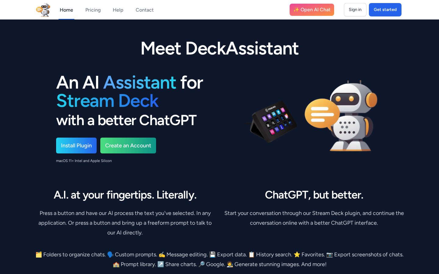 DeckAssistant Homepage