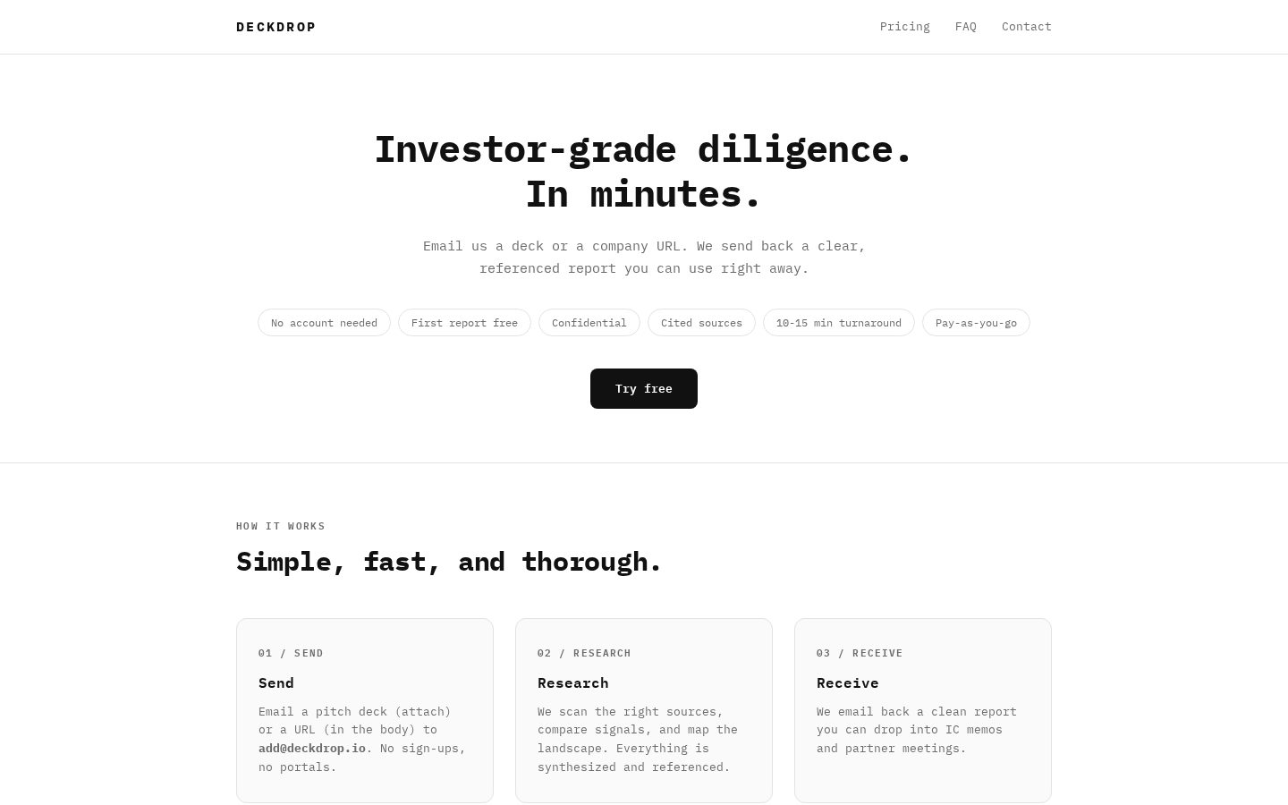 Deckdrop Homepage
