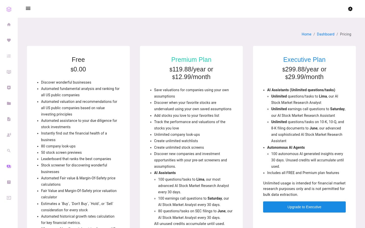 Decode Investing Pricing