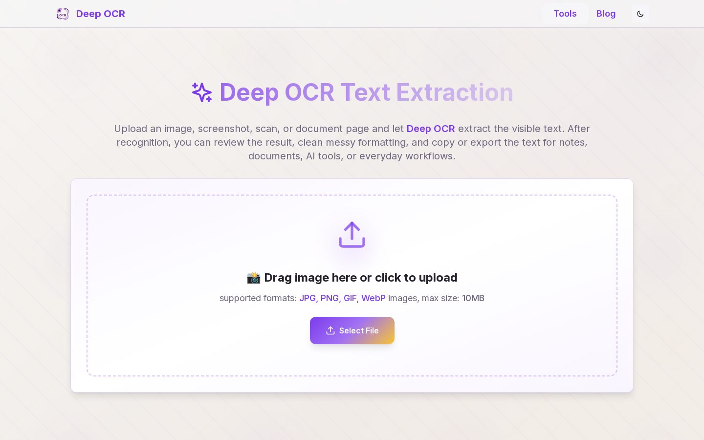 Deep OCR Homepage