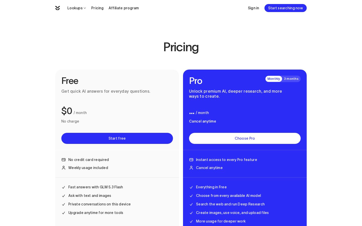 Deep Search Pricing