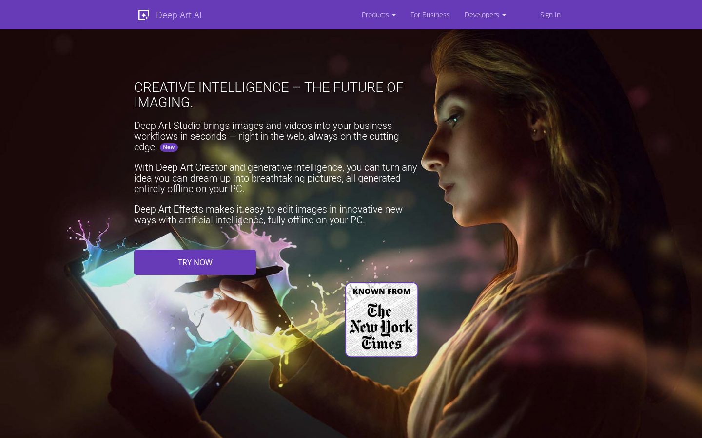 DeepArt Effects Homepage